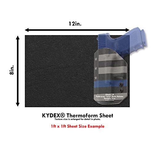 KYDEX Thermoform Sheet (P1 Texture) (.060 Thickness) (8in x 12in
