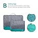 Packing Cubes with Shoe Bag 7 set - The Best Travel Luggage Compression Organizer - Extra Laundry Bag - by Chooci