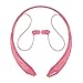 Esonstyle Bluetooth 4.0 Around-the-neck Wireless Stereo Headset Headphone Earphone with Hands-free Talking,vibrate Alert and Voice Prompt for Smartphone (pink)