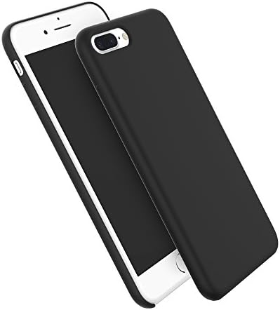 iPhone 8 Plus Case,iPhone 7 Plus Silicone Case, HiOrange Liquid Silicone Gel Rubber Shockproof and Scratch-proof Cover with Soft Microfiber Cloth for Apple iPhone 7 Plus 5.5 Inch-Rock Black