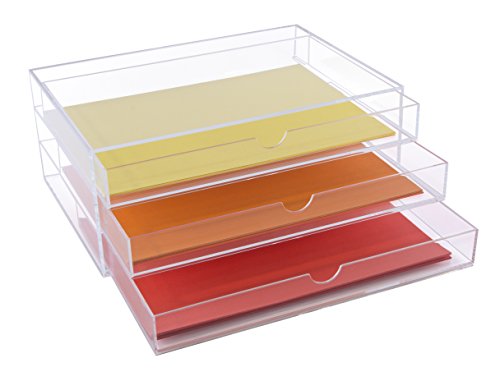 Osco Large Clear Acrylic Triple Drawer Buy Online In Qatar