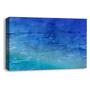 Canvas Wall Art Abstract Ink Feature Painting Artwork for Home Prints Framed - 12x18 inches