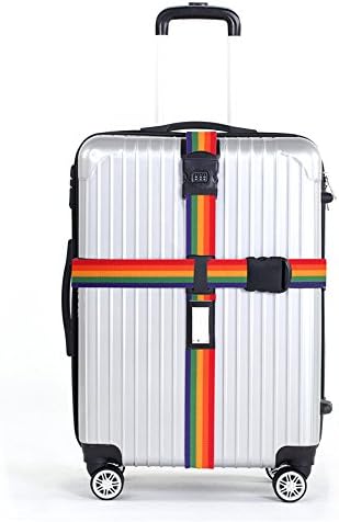 Three grams uggage Strap Cross Belt Packing Adjustable Travel Suitcase Nylon 3 Digits Password Lock Buckle Strap Baggage Belts Travel Tags Accessories LXXD1