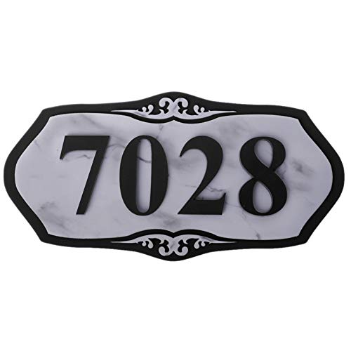 Aminigram Yard Address Signs Custom Metal House Lawn Number Plaque with