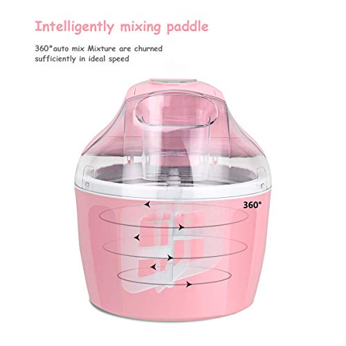 Costway Ice Cream Maker 1.5 Quart Automatic Macarons Color Ice Cream