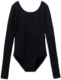 Mdnmd Girls' Basic Long Sleeve Leotard