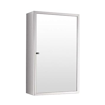 Amazon Com Mirror Stainless Steel Wall Mounted Cabinet High