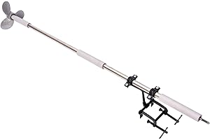 JISADER Drill Powered Boat Propeller Handheld Trolling Motor Power Drill Propeller with Bracket