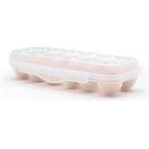Hcendero Egg Holder for Fridge, Egg Organizer for Refrigerator, Portable Egg Tray with Lid, Stackable Egg Storage with Safety Buckle (1)