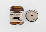 Massachusetts Scented Candle Missing Home Homesick Gift Moving Gift New Home No Place Like Home State Candle Thinking of You Valentines Day Gift