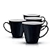 Gifffted Espresso Cups, Porcelain Coffee Shot Cups, 3 Ounce, 90 Milliliter, Ceramic, Black, Set of 4
