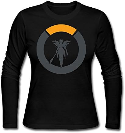 Women's Overwatch Mercy Logo Long Sleeve T-shirt Black M