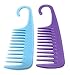 Detangler Shower Comb with hook, wet/dry, Colors may vary (Pack of 2)