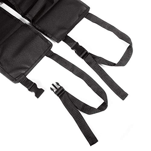 Aokin Car Seat Back Gun Rack Hunting Gun Sling Shotgun Rifle Gun Holsters Pistols Organizer with Pockets, Black