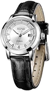 PST@ Automatic Mechanical Women Watch - LEATHER BAND WHITE