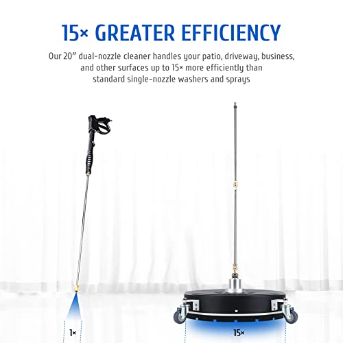 COZ 20" Pressure Washer Surface Cleaner Attachment Head, Driveway Concrete Power Surface