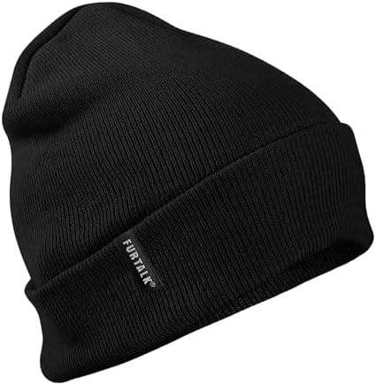 Goth Crescent Moon Embroidery Beanie Hat for Men Women Winter Warm