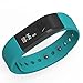 Juboury Bluetooth Activity Fitness Tracker I5 Smart Bracelet Wearable Smart Wristbands with Pedometer Sleep Tracker for IOS Android Phones (Blue)
