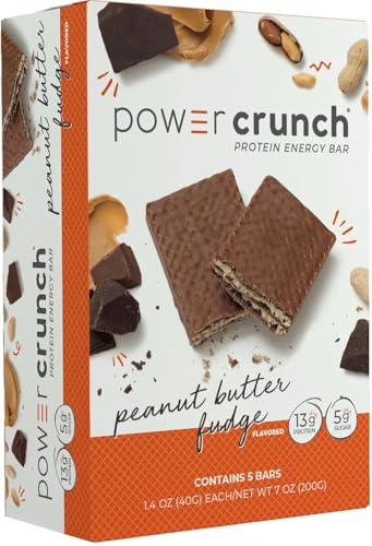 Pawer Cranch Original Protein Energy Bars, Peanut Butter Fudge 7oz (5 Count)