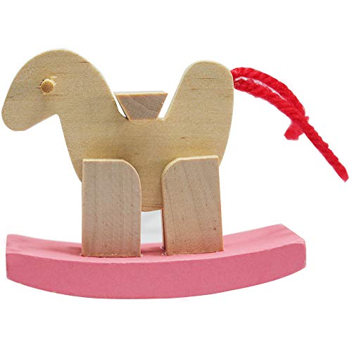 Gbell  Wooden Dollhouse Furniture Kitchen Set for Girl's Toys - Sink| Stove | Refrigerator | Washing Machine | Cabinet Mini Pink Doll House Accessories for Kids Girls Pretend Play Toys Gifts (Pink C) - Thumbnail 4