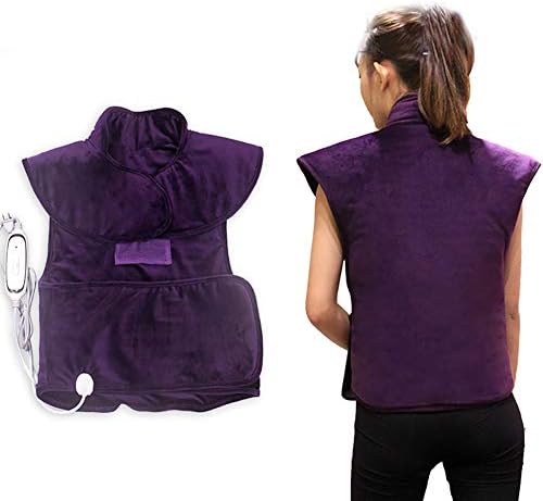 QAZXC Heat Pad Neck Shoulder Upper Back Electric Heating Pad Therapeutic Soothing Pain Relief 3 Heating Settings 30 Minutes Auto Safety Timer Shut Off