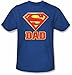 SUPER DAD Superman Logo Father Adult T-shirt, Large
