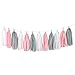 CHOTIKA 23 pcs Tissue Flowers Pom Poms Party Girl Paper Decorations First Birthday Girl Tissue Flowers Tassel Paper Baby Shower Decorations Supplies Kits Paper (Pink-White-Grey)