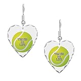 Earring Heart Charm Tennis Equals Life