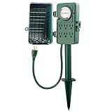 Century 24 Hour Mechanical Outdoor Multi Socket Timer, 6 Outlet Garden Power Stake