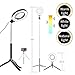 Dimmable Ring Light with Adjustable Height Light Stand，Selfie Stick and USB Plug,6