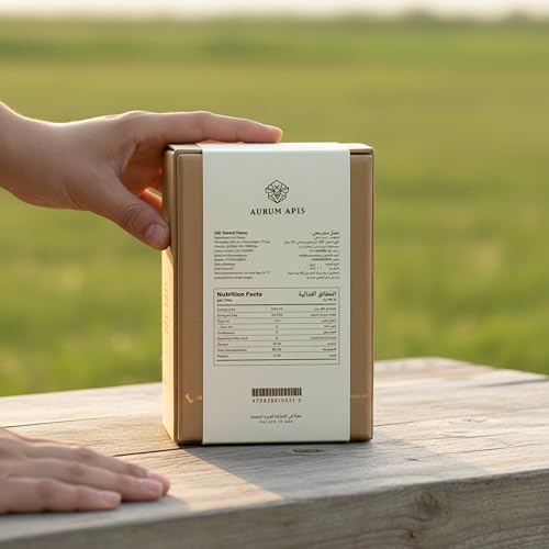 Aurum Apis Raw 100% Organic Honey Yemeni Sidr, Unfiltered Raw Honey, Hand Harvested | Non-GMO | Rich Nutrients | Natural Energy Source | Daily Wellness | Healthy Gift - 500g