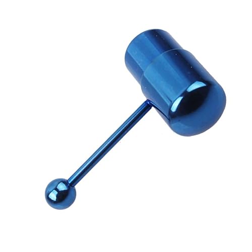 1-2 Pack Vibrating Tongue Ring Stainless Steel Punk Tongue Bar Body Piercing  (1 Pack, Blue) in Kenya