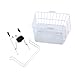 Ohuhu Rust-Proof Quick Release Front Handlebar Bicycle Lift Off Basket/Wire Mesh Bike Basket with Holder, Mesh Bottom, White