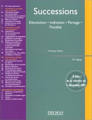 Download Successions : Dévolution - Indivision - Partage - Fiscalité PDF