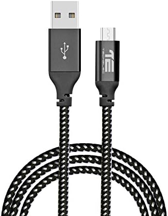 Micro USB Cable 6.6ft, TechElec Nylon Braided 2.0 Micro-USB to USB Android Charger, Black