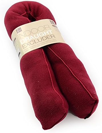 New Weighted Door Draught Excluder Indoor Window Draft Energy Saving Insulator Shopmonk (Burgundy)