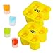 Ice Cubist Ice Shot Glass Molds - 2 Pack - Makes 4 Shot Glasses Per Mold - Silicone, BPA Free