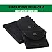 Vinerstar Pack of 2 PCS Suede Leather Jewelry Pouch with Snap Button (Black)