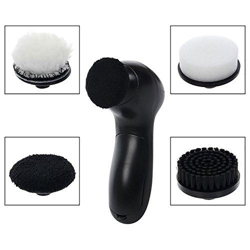 Portable Handheld Automatic Electric Shoe Brush Shine Polisher with 4 Brush Heads - Thumbnail 3