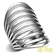 Classy Not Trashy Women's Fashion Jewelry Ring, Premium Grade Stainless Steel Sliced Dome Shaped Ring Size 6