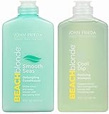 John Frieda Beach Blonde Cool Dip Purifying Shampoo and Smooth Seas Detangling Conditioner Duo Set, 10 ounce