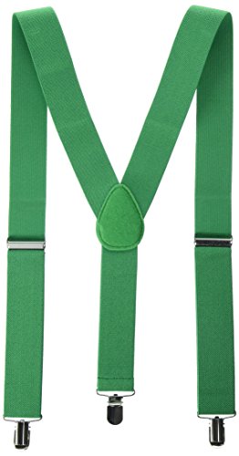 Amscan 397282.03 Perfect Team Spirit Adult Suspenders Accessory, Green, One Size Party Supplies, 1 Piece