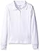 Eddie Bauer Girls' Polo Shirt (More Styles Available), Bright White, 10/12