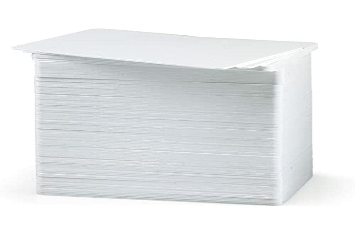 Zebra Premier PVC Blank White Card 30 mm Pack of 500