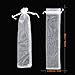 100 Pieces Organza Fan Pouch White Drawstring Sheer Organza Bags Folding Hand Fan 2 x 10 Inches for Party Wedding Favor Gift Bags