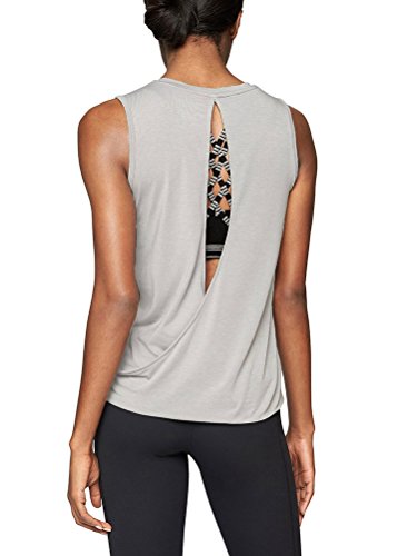 Mippo Womens Summer Tops Sexy Workout Clothes Fashion 2020 Cute Yoga Tops Running Tank Tops Open Back Workout Top Backless Muscle Tank Athletic GYN Shirts for Women Gray XS