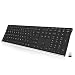 Arteck 2.4G Wireless Keyboard Stainless Steel Ultra Slim Full Size Keyboard with Numeric Keypad for Computer/Desktop/PC/Laptop/Surface/Smart TV and Windows 10/8/ 7 Built in Rechargeable Battery primary