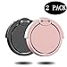 [2 Pack] Finger Ring Stand, 360° Rotary Cell Phone Holder Finger Loop Grip Mount Universal Smartphone Kickstand Compatible iPhone 6/6s Plus, iPhone 7/7 Plus, Samsung Galaxy S8/S8 -Black+ Rose Gold