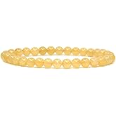 Angelstones Gem Semi Precious Gemstone 6mm Round Beads Stretch Bracelet 7" Unisex