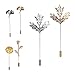 Brooches Pin Lapel Pin Boutonniere Set, Long Needle Plug Camellia/Maple Leaf Corsage for Suit Dress